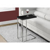 Monarch Specialties Accent Table - Glossy Black With Chrome Metal I 3018